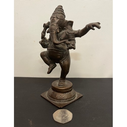 13 - Bronze figure, a standing figure of Genesh 16 cm high

This lot is available for in-house shipping