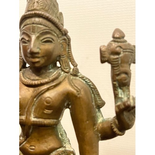 14 - Cast figure of the Indian Goddess Lakshmi 14 cm high.

This lot is available for in-house shipping