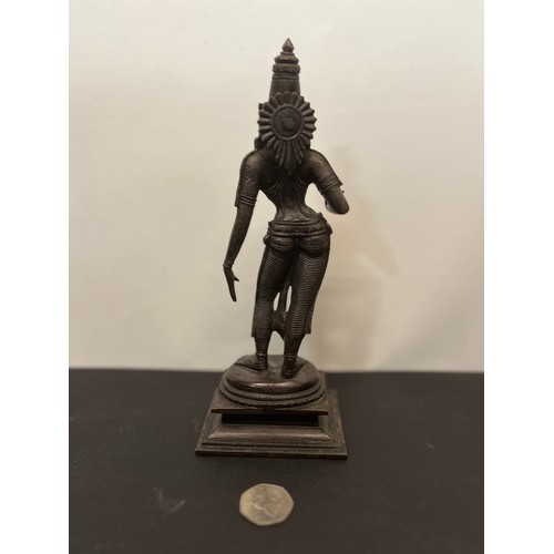 16 - Cast figure of the Indian Goddess Durga, 13 cm high

This lot is available for in-house shipping