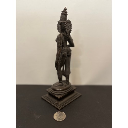 16 - Cast figure of the Indian Goddess Durga, 13 cm high

This lot is available for in-house shipping