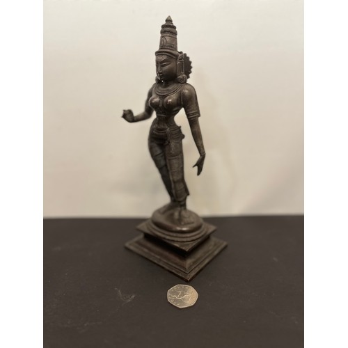 16 - Cast figure of the Indian Goddess Durga, 13 cm high

This lot is available for in-house shipping