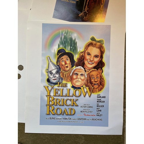 341 - Film posters, six quality prints of iconic movie posters, Singing in The Rain The Yellow Brick Road,... 