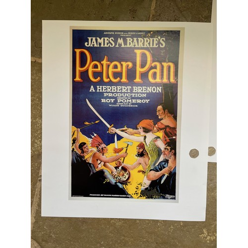 342 - Film posters, five quality prints of iconic movie posters, Metropolis, peter Pan, Son of Frankenstei... 