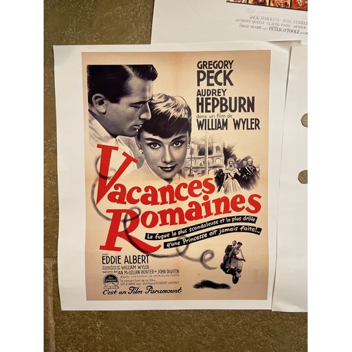 343 - Film posters, five quality prints of iconic movie posters, Lawrence of Arabia, An American in Paris ... 