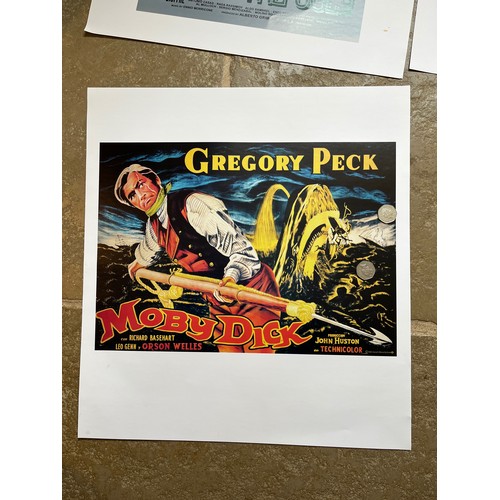 345 - Film posters, six quality prints of iconic movie posters, For a Few Dollars More, The African Queen,... 