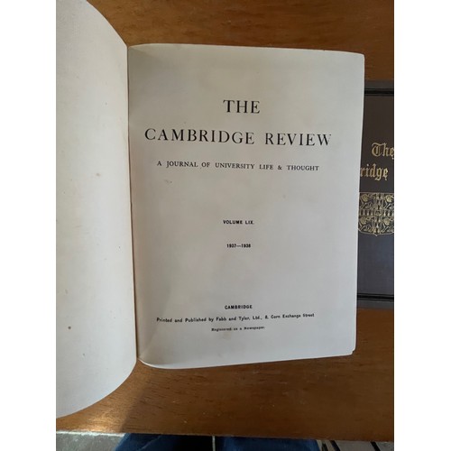 347 - Antiquarian Books, four bound copies of The Cambridge Review, a Journal of University Life and Thoug... 