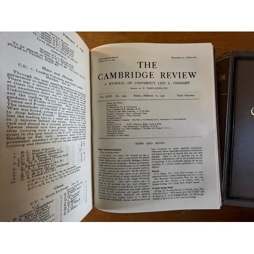 347 - Antiquarian Books, four bound copies of The Cambridge Review, a Journal of University Life and Thoug... 