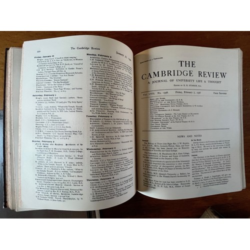 347 - Antiquarian Books, four bound copies of The Cambridge Review, a Journal of University Life and Thoug... 