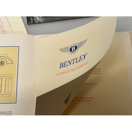 21 - Motoring ephemera, a pre war Bentley motor car sales brochures.

This lot is available for in-house ... 