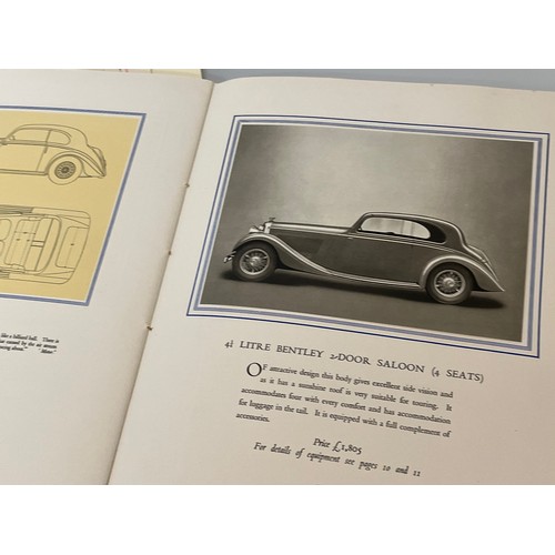 21 - Motoring ephemera, a pre war Bentley motor car sales brochures.

This lot is available for in-house ... 