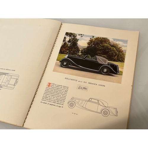 22 - Motoring ephemera, a pre war Rolls Royce Phantom III sales brochure.

This lot is available for in-h... 