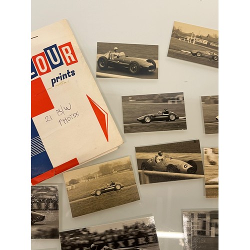 32 - Automobilia, a collection of period 1960’s motor racing photographs Lotus Ferrari BRM etc, 19 in all... 