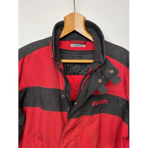 99 - Vintage clothing, a Ducati brand motorcycle jacket size L.

This lot is available for in-house shipp... 