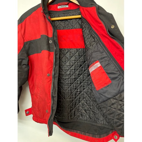 99 - Vintage clothing, a Ducati brand motorcycle jacket size L.

This lot is available for in-house shipp... 