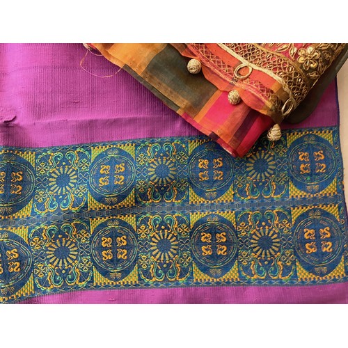 106 - Textiles, a collection of Indian fabrics.

This lot is available for in-house shipping