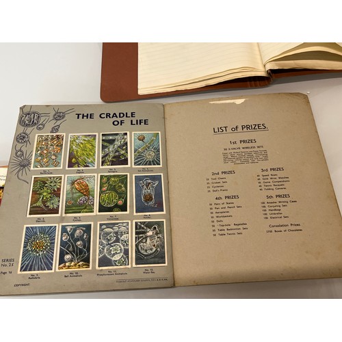 117 - Ephemera, cigarette cards and trade cards, a collection in seven albums and a packet as shown.

This... 