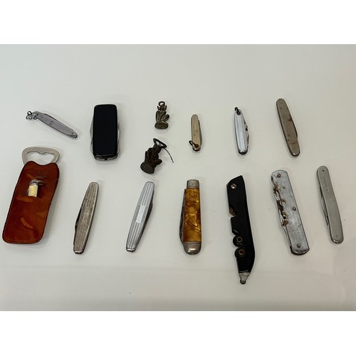 120 - Pocket knives a collection of folding tools etc 14 in all.

This lot is available for in-house shipp... 