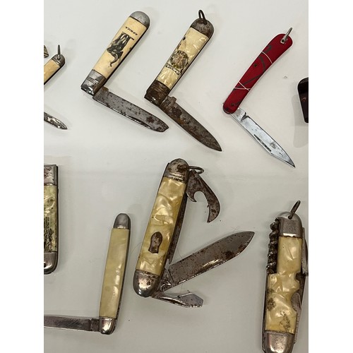 121 - Pocket knives a collection of folding tools etc 14 in all.

This lot is available for in-house shipp... 