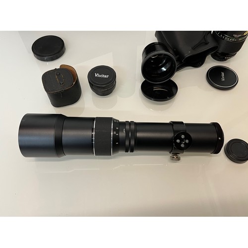 127 - Camera lenses, collection of 35 mm camera zoom lenses, and teleconverters etc.

This lot is availabl... 