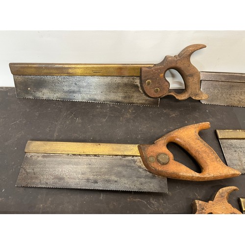 160 - Tools, collection of wood working tools, carpenters Tennon saws 8 in all.

This lot is available for... 