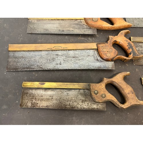 160 - Tools, collection of wood working tools, carpenters Tennon saws 8 in all.

This lot is available for... 