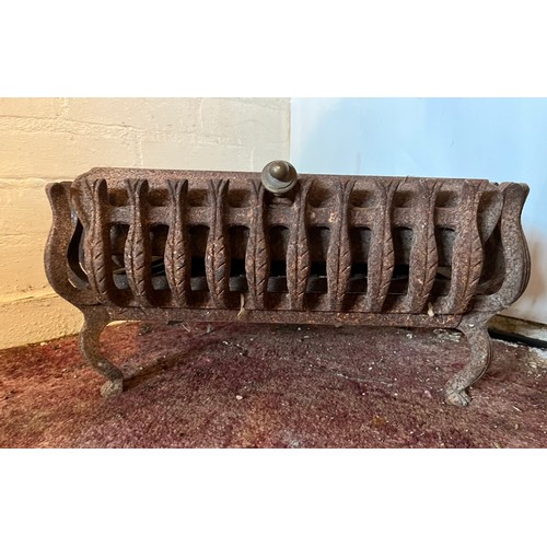 192 - Architectural salvage, cast iron fire basket with an insert, 18 inches x 13 inches.

This lot is col... 