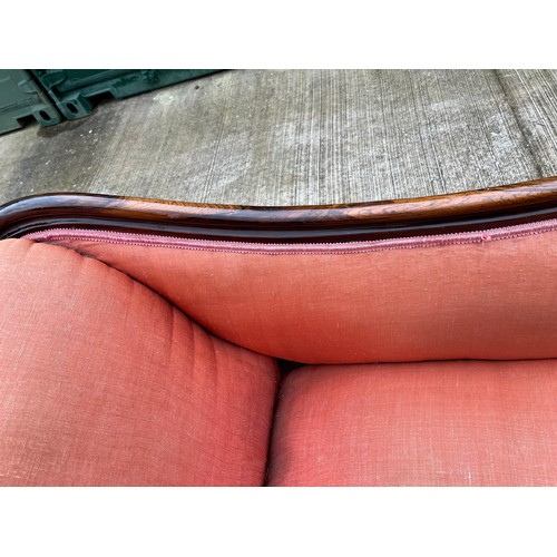 196 - Victorian Chaise Lounge with nicely figured Rosewood frame sections.

This lot is collection only