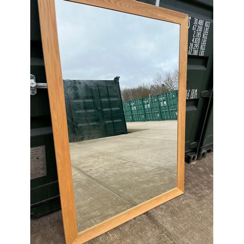 197 - Large wooden framed wall mirror. 172 cm x 123 cm

This lot is collection only