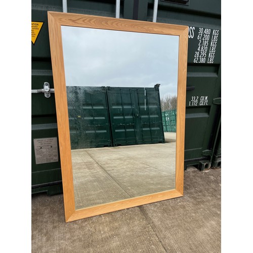 197 - Large wooden framed wall mirror. 172 cm x 123 cm

This lot is collection only