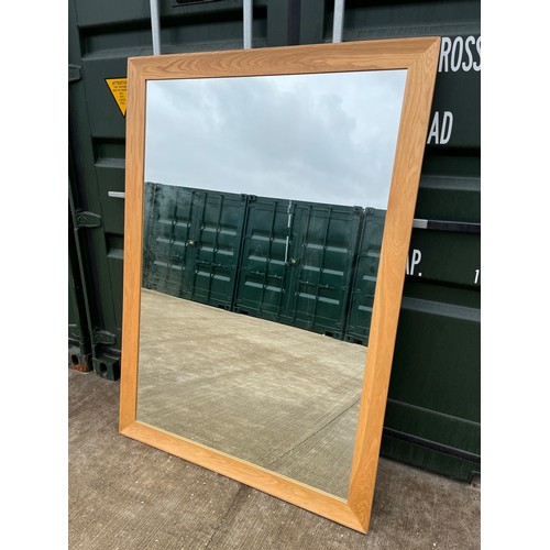 197 - Large wooden framed wall mirror. 172 cm x 123 cm

This lot is collection only