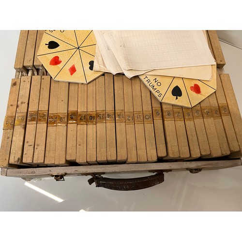 211 - Boxed gambling games, a boxed set of playing cards and gaming pieces. Case is 18 inches x 13 inches ... 