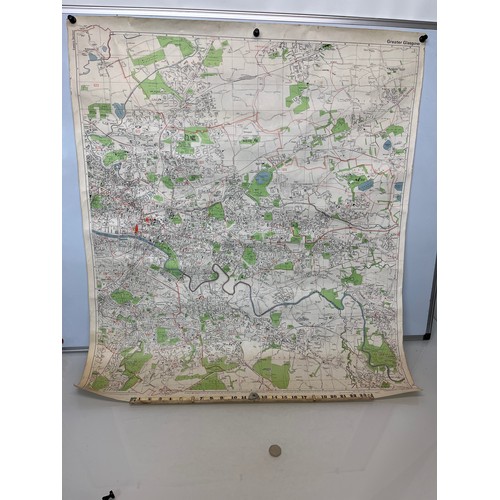 350 - Large vintage map of Greater Glasgow.

This lot is available for in-house shipping