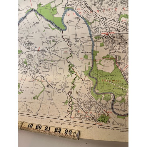 350 - Large vintage map of Greater Glasgow.

This lot is available for in-house shipping