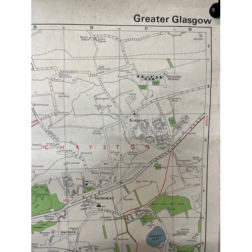 350 - Large vintage map of Greater Glasgow.

This lot is available for in-house shipping