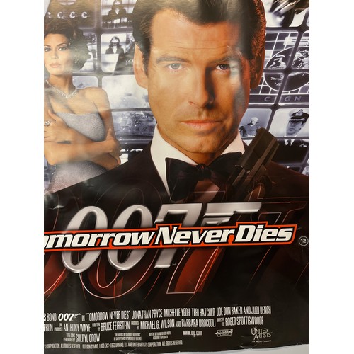 354 - Movie poster, 007 James Bond poster for the film Tomorrow Never Dies, 101 cm wide.

This lot is avai... 