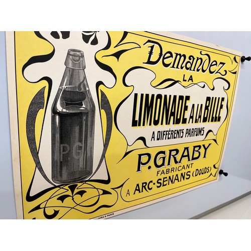 359 - Art Nouveau advertising poster for Lemonade 21 inches wide.

This lot is available for in-house ship... 