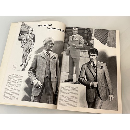 345 - Large folio of vintage men’s clothing, 1970’s Fashion, an illustrated manufacturers design catalogue... 