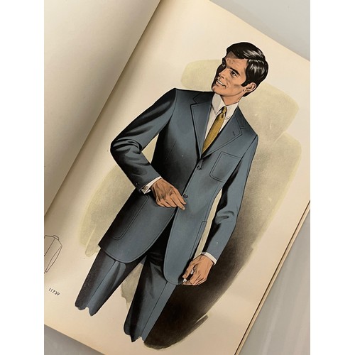 345 - Large folio of vintage men’s clothing, 1970’s Fashion, an illustrated manufacturers design catalogue... 