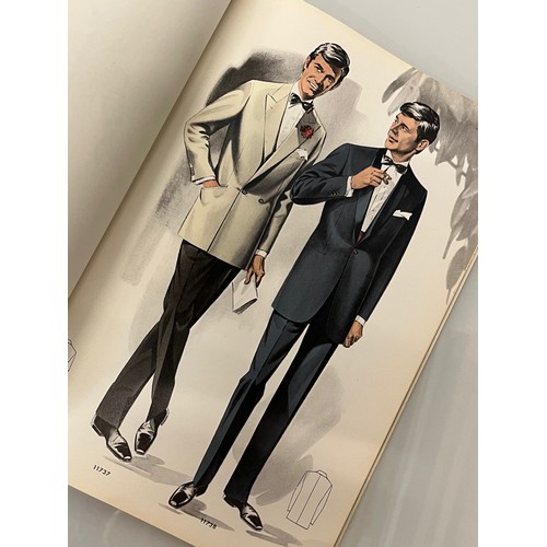 345 - Large folio of vintage men’s clothing, 1970’s Fashion, an illustrated manufacturers design catalogue... 