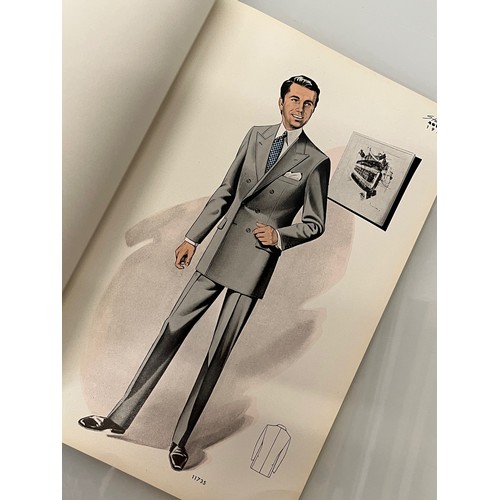 345 - Large folio of vintage men’s clothing, 1970’s Fashion, an illustrated manufacturers design catalogue... 