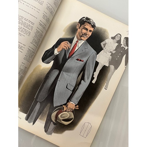 345 - Large folio of vintage men’s clothing, 1970’s Fashion, an illustrated manufacturers design catalogue... 