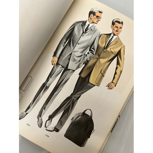 347 - Large folio of vintage men’s clothing, 1960’s Fashion, an illustrated manufacturers design catalogue... 