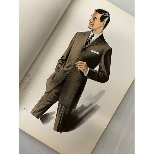 347 - Large folio of vintage men’s clothing, 1960’s Fashion, an illustrated manufacturers design catalogue... 