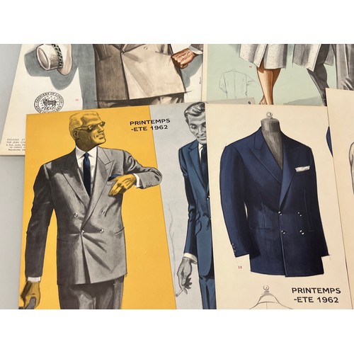 351 - Large folio of vintage men’s clothing, 1960’s Fashion, an illustrated manufacturers design catalogue... 