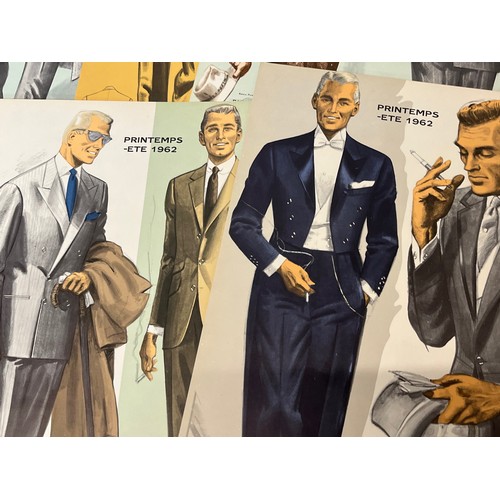 351 - Large folio of vintage men’s clothing, 1960’s Fashion, an illustrated manufacturers design catalogue... 