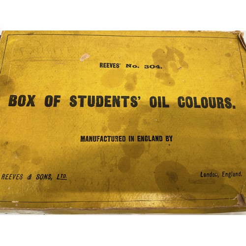 352 - Artists japanned steel paint box with palette by Reeves, still boxed.

This lot is available for in-... 