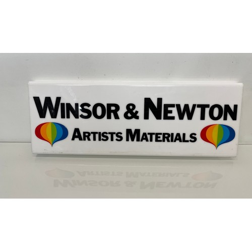 353 - Shop display sign, Winsor & Newton Artists Materials. Art shop point of sale advertising signage. 18... 