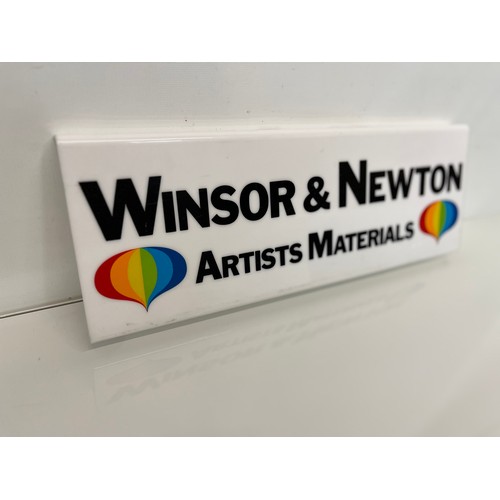 353 - Shop display sign, Winsor & Newton Artists Materials. Art shop point of sale advertising signage. 18... 