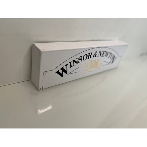 354 - Shop display sign Winsor & Newton, artists materials, folded metal construction. Art shop display. 1... 