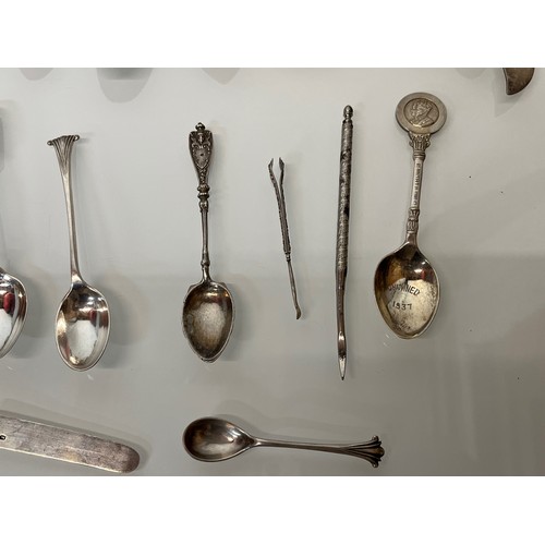 151 - Collection of silver and other teaspoons and cutlery etc.

This lot is available for in-house shippi... 